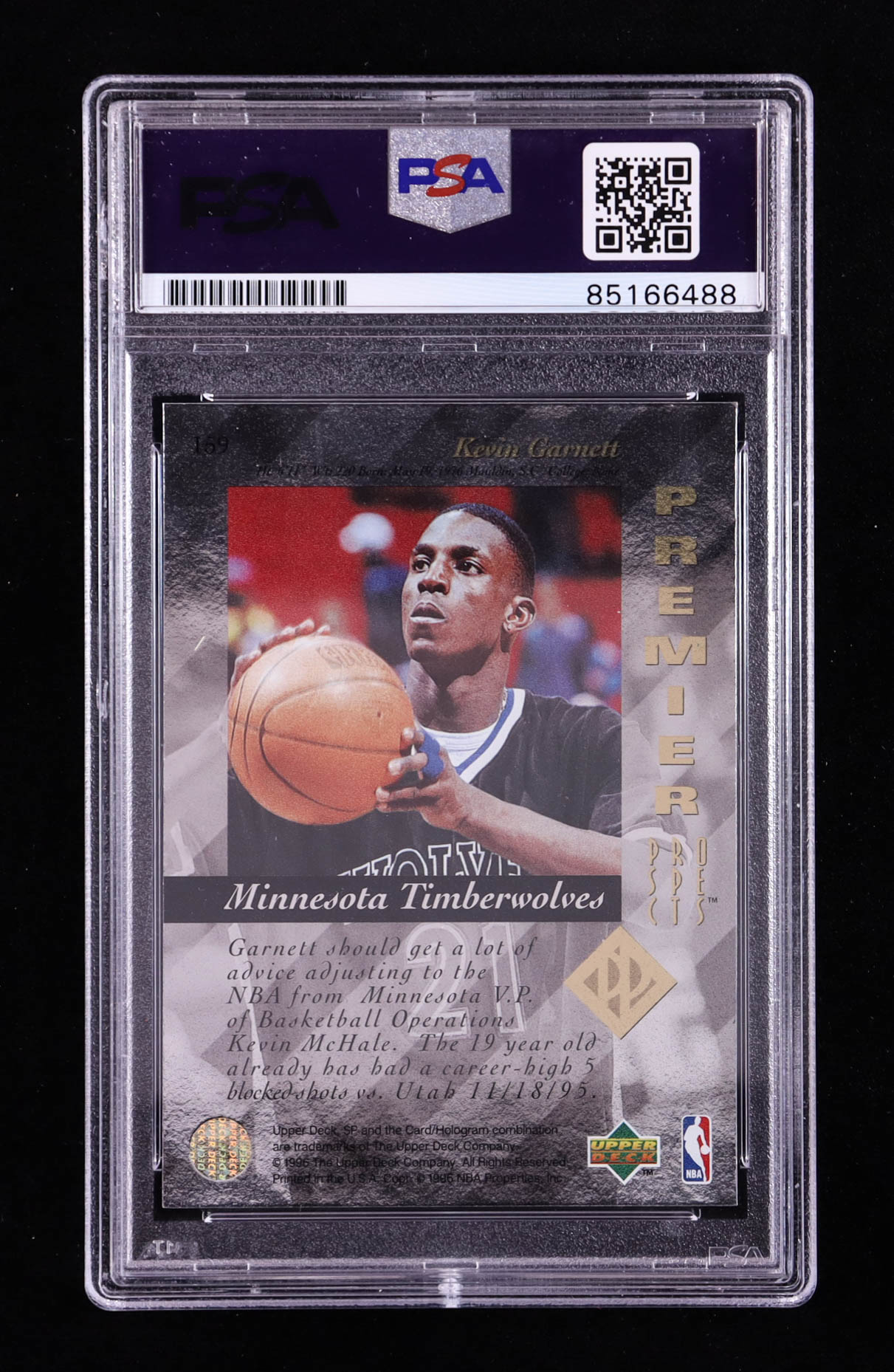 Kevin Garnett Signed 1995-96 SP #159 RC (PSA | Auto 10) at PristineAuction.com Kevin Garnett Signed 1995-96 SP #159 RC (PSA | Auto 10) at PristineAuction.com
