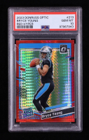 Bryce Young 2023 Donruss Optic Red Hyper #213 RR RC (PSA 10) at PristineAuction.com