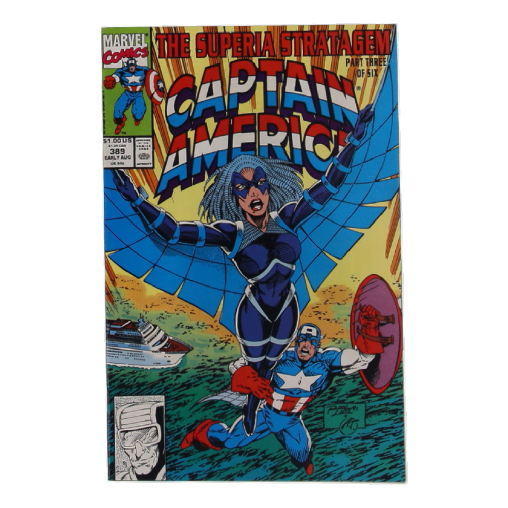 1991 "Captain America" Issue #389 Marvel Comic Book at PristineAuction.com