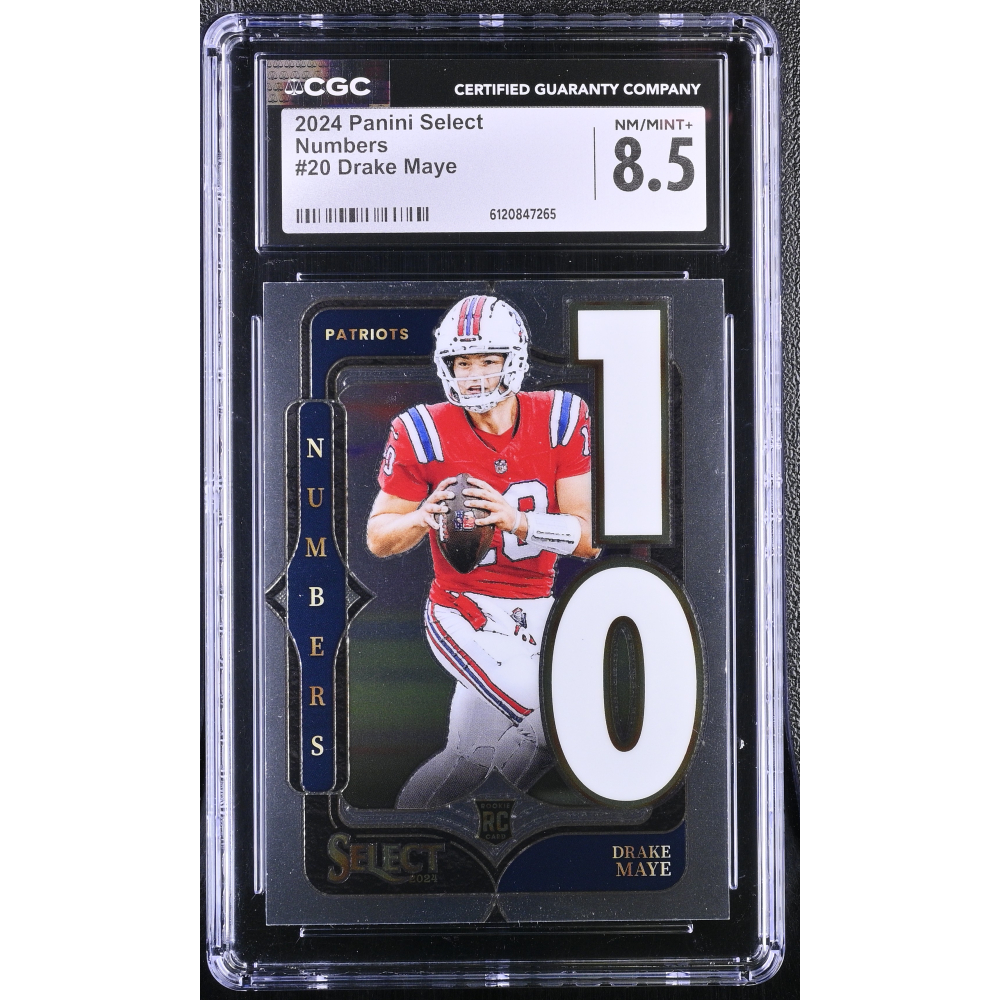 Drake Maye 2024 Panini Select Numbers #20 RC (CGC 8.5) at PristineAuction.com