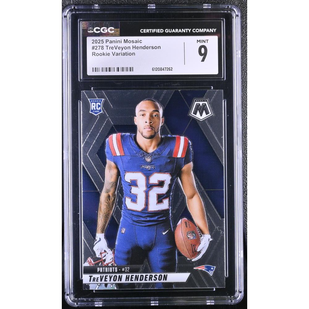TreVeyon Henderson 2025 Panini Mosaic #278 VAR RC (CGC 9) at PristineAuction.com