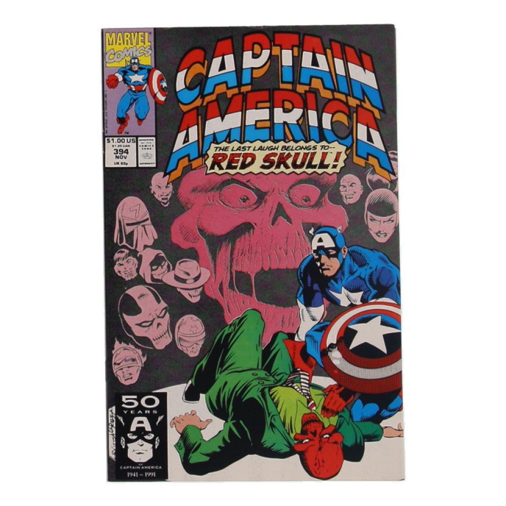 1991 "Captain America" Issue #394 Marvel Comic Book at PristineAuction.com
