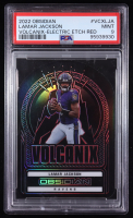 Lamar Jackson 2022 Panini Obsidian Volcanix Electric Etch Red #1 #07/10 (PSA 9) at PristineAuction.com