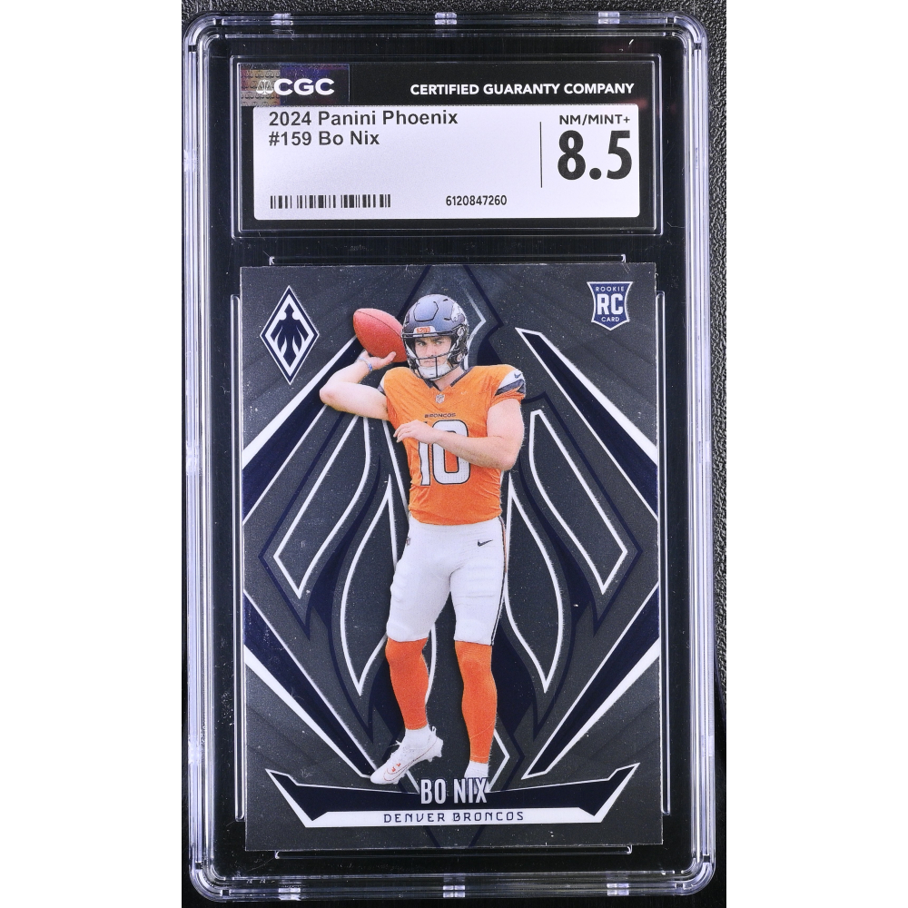Bo Nix 2024 Panini Phoenix #159 RC (CGC 8.5) at PristineAuction.com