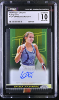 Emma Navarro 2024 Topps Chrome Autographs I #TCAENO (CGC 10 | Autograph Grade 10) at PristineAuction.com