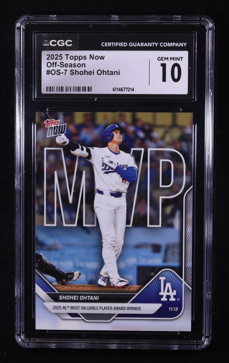 Shohei Ohtani 2025 Topps Now Offseason #OS7 (CGC 10) at PristineAuction.com Shohei Ohtani 2025 Topps Now Offseason #OS7 (CGC 10) at PristineAuction.com