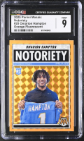 Omarion Hampton 2025 Panini Mosaic Notoriety Mosaic Orange Fluorescent #20 RC (CGC 9) at PristineAuction.com