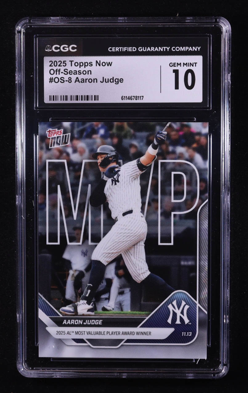 Aaron Judge 2025 Topps Now Offseason #OS8 (CGC 10) at PristineAuction.com Aaron Judge 2025 Topps Now Offseason #OS8 (CGC 10) at PristineAuction.com
