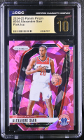 Alexandre Sarr 2024-25 Panini Prizm Pink Ice #264 RC (CGC 10 | Black Label) at PristineAuction.com