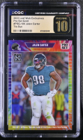Jalen Carter 2023 Leaf Web Exclusives Pro Set Rainbow #PSG100 RC #2/5 (CGC 10 | Pristine Black Label) at PristineAuction.com