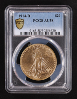 1914-D US Gold 20$ Saint-Gaudens Double Eagle (PCGS AU58) at PristineAuction.com