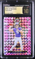 JJ McCarthy 2024 Panini Mosaic Mosaic Camo Pink #310 RC (CGC 10 | Black Label) at PristineAuction.com