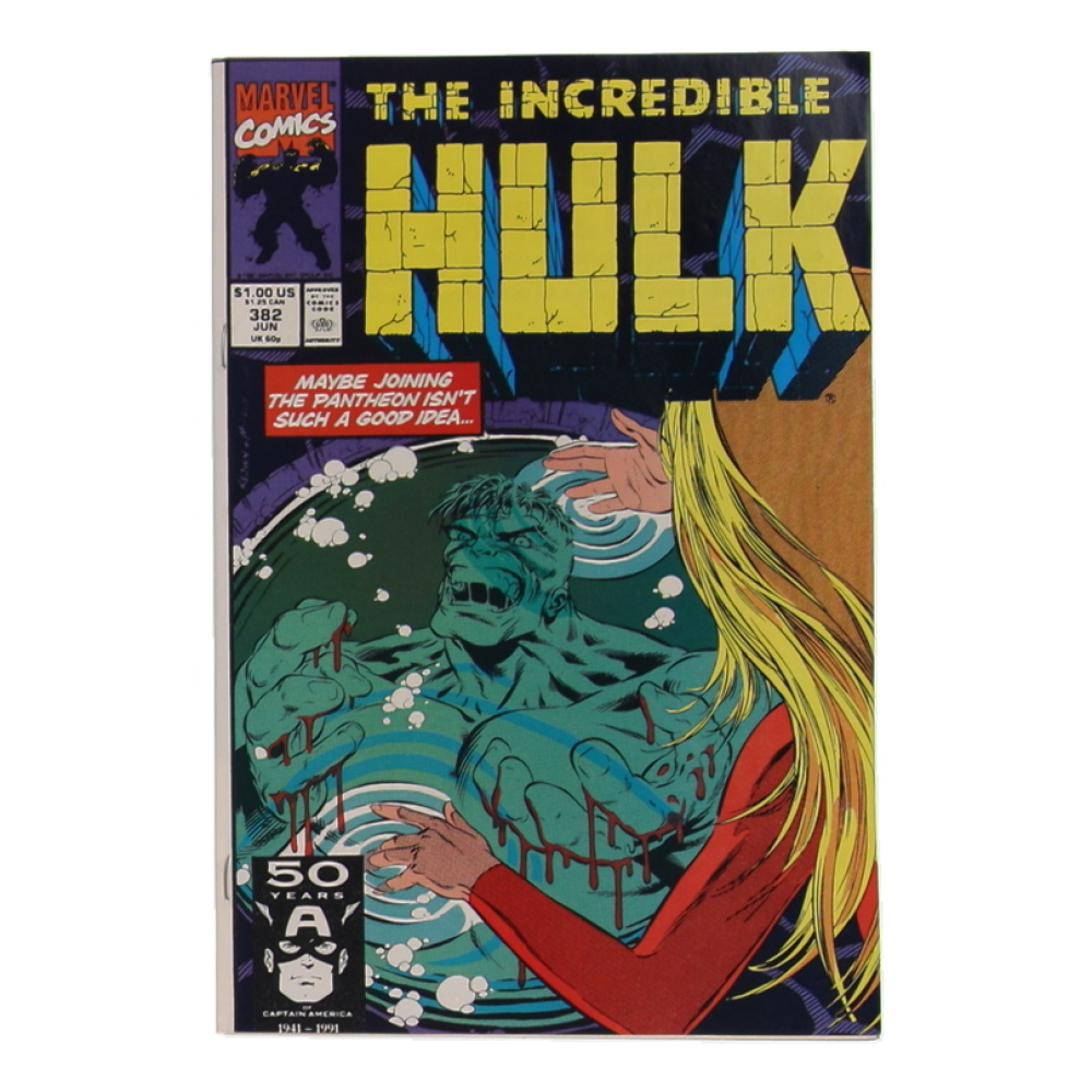 1991 "The Incredible Hulk" Issue #382 Marvel Comic Book at PristineAuction.com