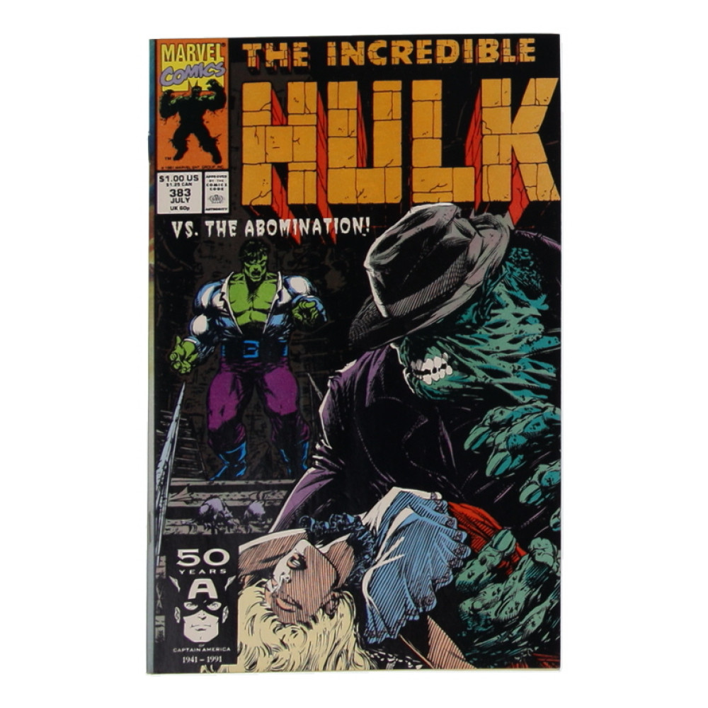 1991 "The Incredible Hulk" Issue #383 Marvel Comic Book at PristineAuction.com