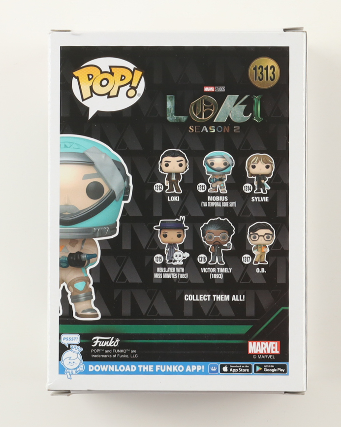 Owen Wilson Signed "Loki: Season 2" #1313 Mobius TVA Temporal Core Suit Bobble-Head Funko Pop! Vinyl Figure (SWAU) at PristineAuction.com Owen Wilson Signed "Loki: Season 2" #1313 Mobius TVA Temporal Core Suit Bobble-Head Funko Pop! Vinyl Figure (SWAU) at PristineAuction.com