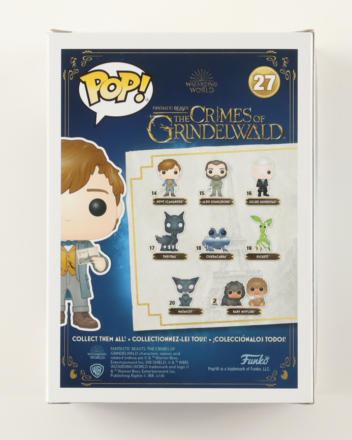 Eddie Redmayne Signed "Fantastic Beasts: The Crimes of Grindelwald" #27 Newt Scamander Funko Pop! Vinyl Figure (ACOA) at PristineAuction.com Eddie Redmayne Signed "Fantastic Beasts: The Crimes of Grindelwald" #27 Newt Scamander Funko Pop! Vinyl Figure (ACOA) at PristineAuction.com