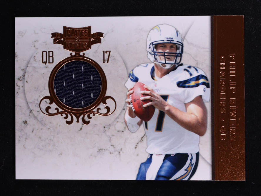 Philip Rivers 2011 Panini Plates and Patches Jerseys #17 #43/99 at PristineAuction.com Philip Rivers 2011 Panini Plates and Patches Jerseys #17 #43/99 at PristineAuction.com
