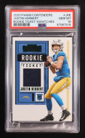 Justin Herbert 2020 Panini Contenders Rookie Ticket Swatches #4 RC (PSA 10) at PristineAuction.com