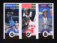Kobe Bryant (RC) / Jermaine O'Neal (RC) / Kevin Garnett 1996-97 Collector's Choice Mini-Cards Gold #M129 at PristineAuction.com