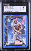 Shohei Ohtani 2025 Topps Holiday Metallic Blue Glitter #H1 (CGC 9) at PristineAuction.com