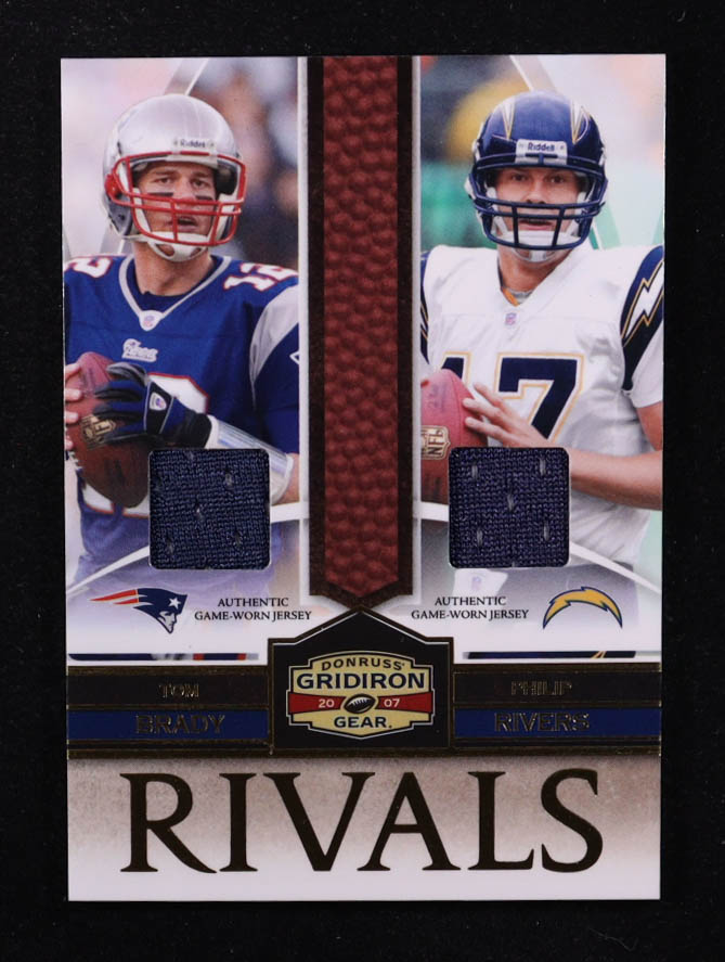Tom Brady / Philip Rivers 2007 Donruss Gridiron Gear Rivals Jerseys #16 #013/100 at PristineAuction.com Tom Brady / Philip Rivers 2007 Donruss Gridiron Gear Rivals Jerseys #16 #013/100 at PristineAuction.com
