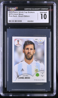 Lionel Messi 2018 Panini World Cup Stickers 670 #276 (CGC 10) at PristineAuction.com