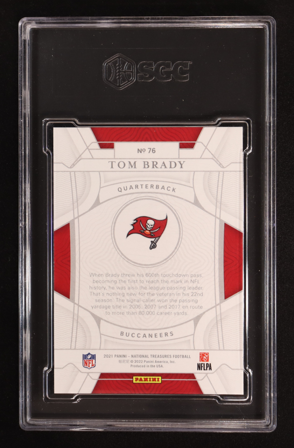 Tom Brady 2021 Panini National Treasures Stars & Stripes #76 #12/13 (SGC 10) at PristineAuction.com Tom Brady 2021 Panini National Treasures Stars & Stripes #76 #12/13 (SGC 10) at PristineAuction.com
