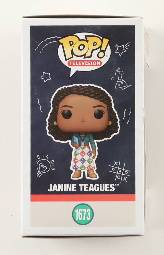 Quinta Brunson Signed "Abbott Elementary" #1673 Janine Teagues Funko Pop! Vinyl Figure (ACOA) at PristineAuction.com Quinta Brunson Signed "Abbott Elementary" #1673 Janine Teagues Funko Pop! Vinyl Figure (ACOA) at PristineAuction.com