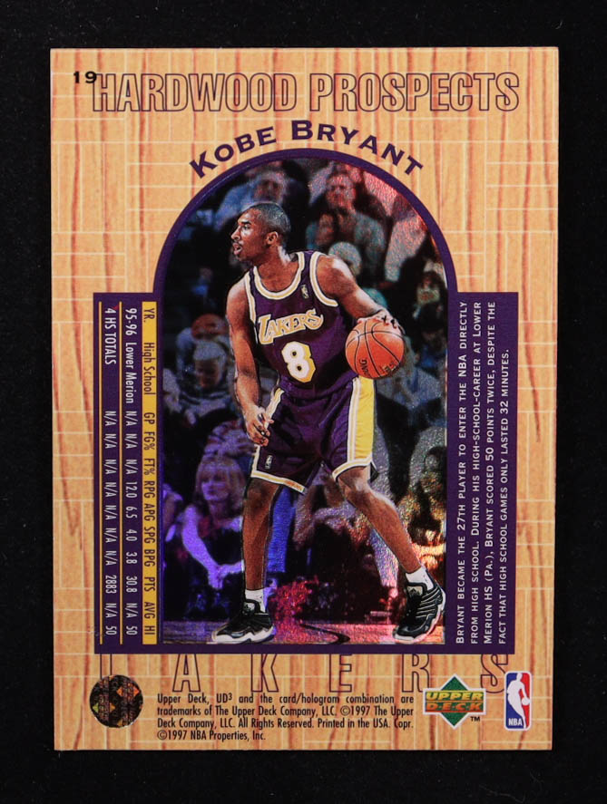 Kobe Bryant 1996-97 UD3 #19 RC at PristineAuction.com Kobe Bryant 1996-97 UD3 #19 RC at PristineAuction.com