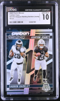 Ashton Jeanty RC / Saquon Barkley 2025 Panini Mosaic Carbon Copy Silver #8  (CGC 10) at PristineAuction.com
