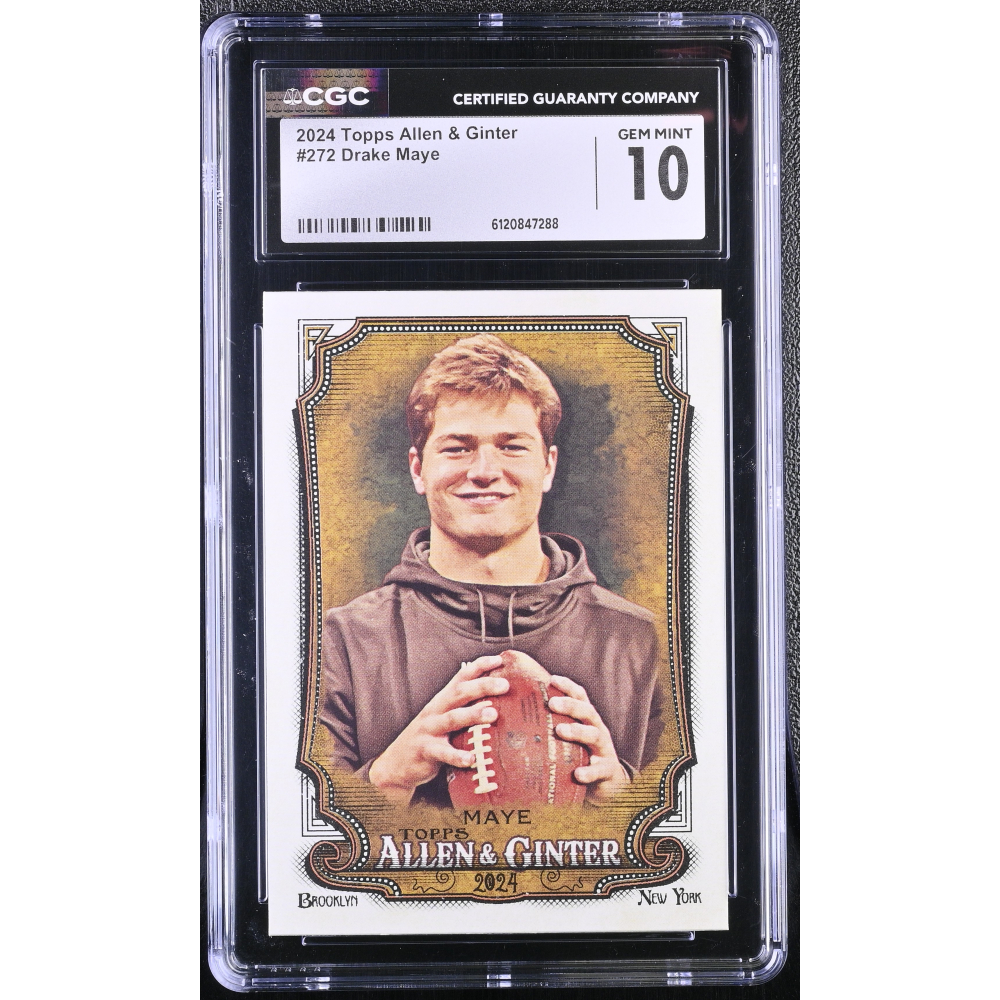 Drake Maye 2024 Topps Allen & Ginter #272 RC (CGC 10) at PristineAuction.com