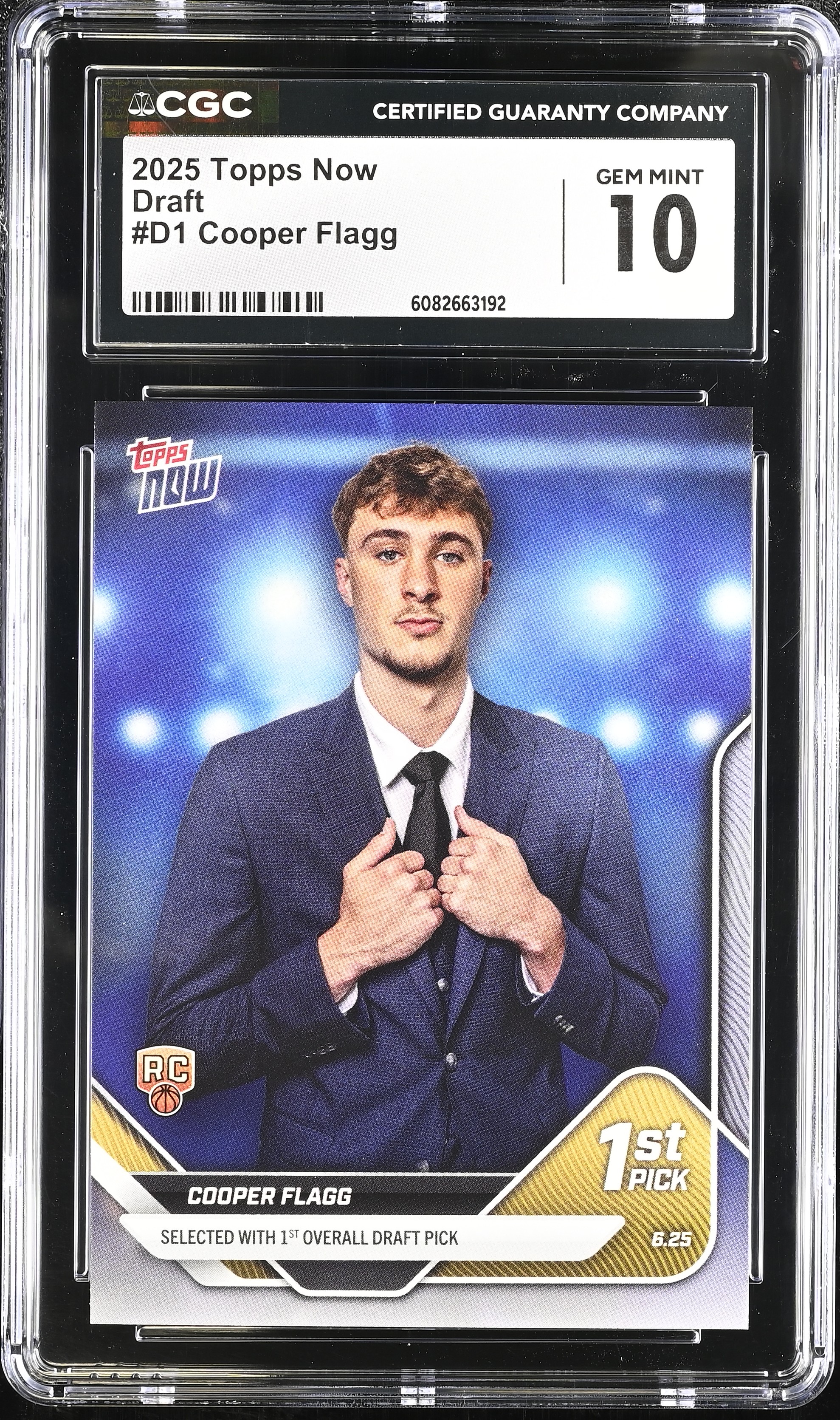 Cooper Flagg 2025 Topps Now Draft #D1 RC (CGC 10) at PristineAuction.com Cooper Flagg 2025 Topps Now Draft #D1 RC (CGC 10) at PristineAuction.com