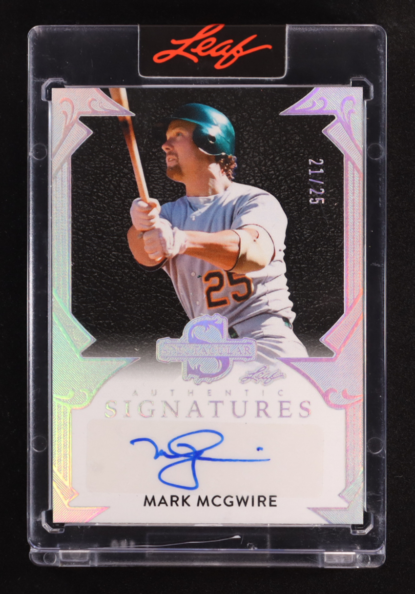 Mark Mcgwire 2025 Leaf Spectacular Authentic Signatures #S-MM1 #21/25 at PristineAuction.com Mark Mcgwire 2025 Leaf Spectacular Authentic Signatures #S-MM1 #21/25 at PristineAuction.com