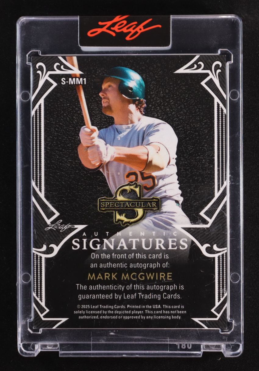 Mark Mcgwire 2025 Leaf Spectacular Authentic Signatures #S-MM1 #21/25 at PristineAuction.com Mark Mcgwire 2025 Leaf Spectacular Authentic Signatures #S-MM1 #21/25 at PristineAuction.com