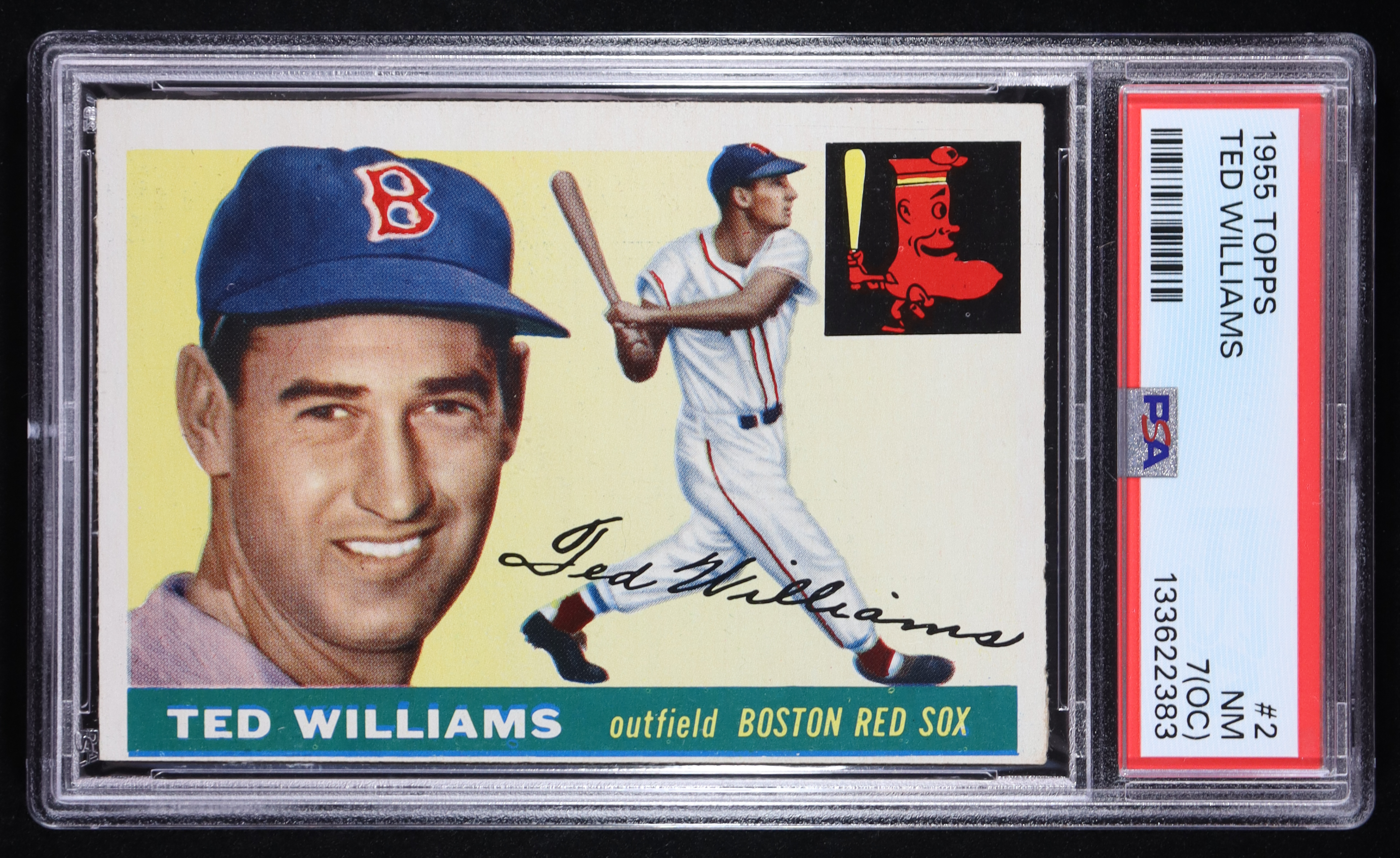 Ted Williams 1955 Topps #2 (PSA 7) (OC) at PristineAuction.com Ted Williams 1955 Topps #2 (PSA 7) (OC) at PristineAuction.com