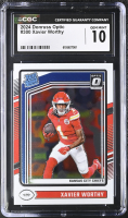 Xavier Worthy 2024 Donruss Optic #300 RR RC (CGC 10) at PristineAuction.com