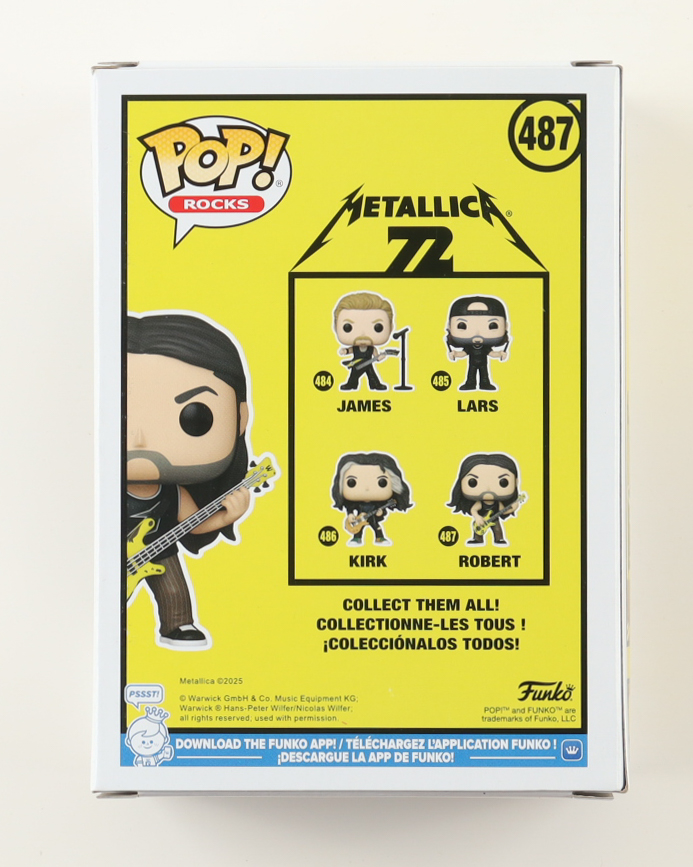 Robert Trujillo Signed "Metallica" #487 Robert Funko Pop! Vinyl Figure (SWAU) at PristineAuction.com Robert Trujillo Signed "Metallica" #487 Robert Funko Pop! Vinyl Figure (SWAU) at PristineAuction.com