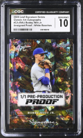 Bobby Witt Jr. 2025 Leaf Signature Series Classic Art Autographs White Beeches Pre-Production Proof #CABWJ #1/1 (CGC 10) at PristineAuction.com