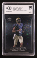 Shedeur Sanders 2023 Leaf Trinity Mega Box Steel Stars & Dots #S71 RC (BCCG 10) at PristineAuction.com