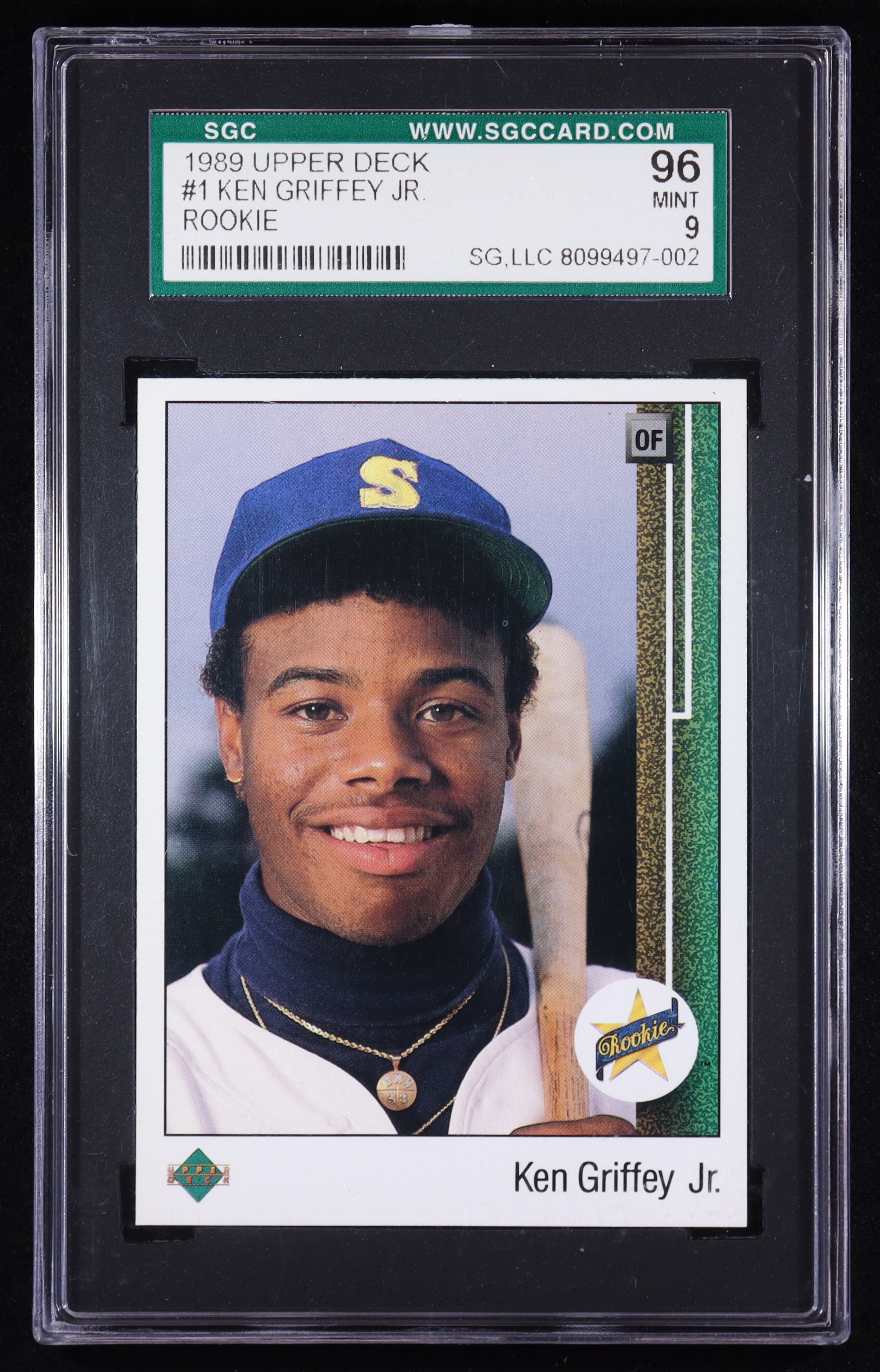 Ken Griffey Jr. 1989 Upper Deck #1 RC (SGC 9) at PristineAuction.com Ken Griffey Jr. 1989 Upper Deck #1 RC (SGC 9) at PristineAuction.com