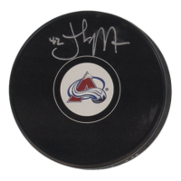 Josh Manson Signed Avalanche Logo Hockey Puck (Fanatics) at PristineAuction.com