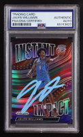 Jalen Williams Signed 2022-23 Panini Prizm Instant Impact #11 RC (PSA) at PristineAuction.com