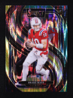 Drake Maye 2024 Select Prizm Green and Yellow Shock #113 RC at PristineAuction.com