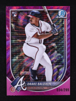 Drake Baldwin 2025 Bowman Chrome Fuchsia Wave Refractors #75 RC #034/299 at PristineAuction.com