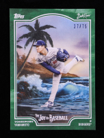 Yoshinobu Yamamoto 2025 Topps X Bob Ross The Joy of Baseball Sap Green #11 #27/75 at PristineAuction.com