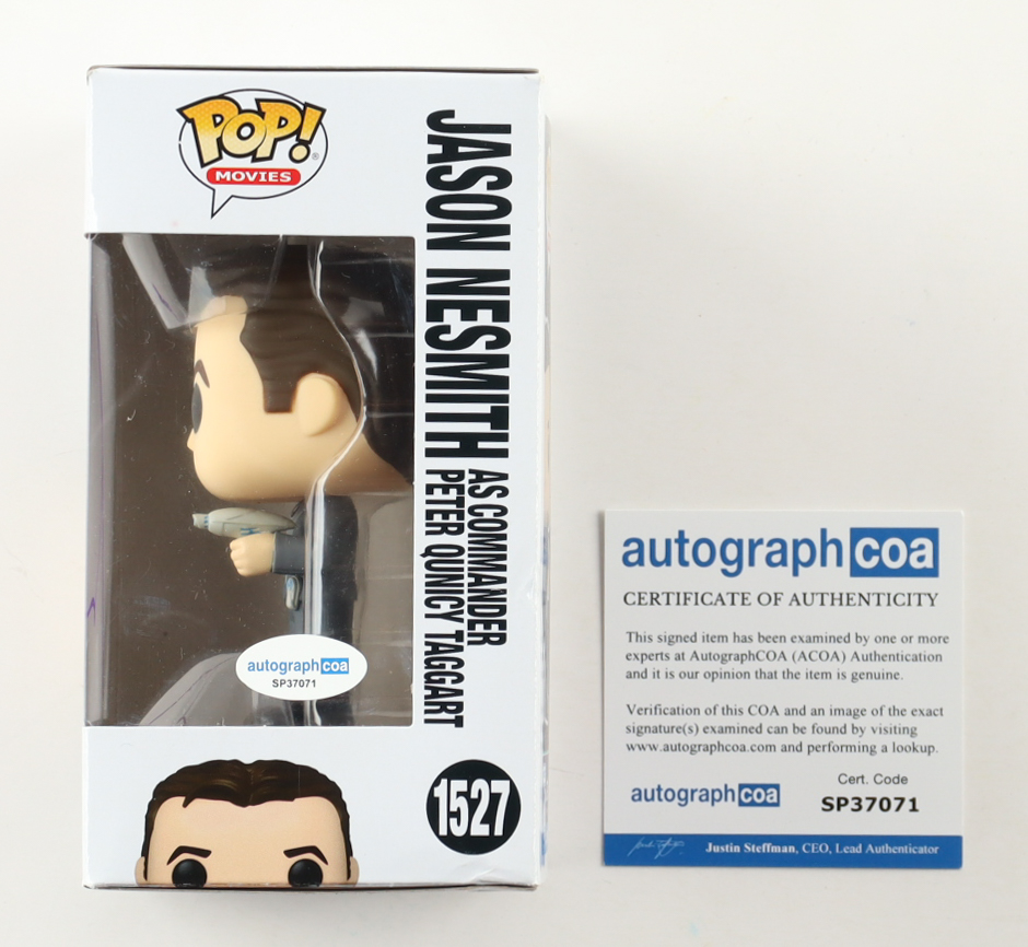 Tim Allen Signed "Galaxy Quest" #1527 Jason Nesmith as Commander Peter Quincy Taggart Funko Pop! Vinyl Figure (ACOA) at PristineAuction.com Tim Allen Signed "Galaxy Quest" #1527 Jason Nesmith as Commander Peter Quincy Taggart Funko Pop! Vinyl Figure (ACOA) at PristineAuction.com