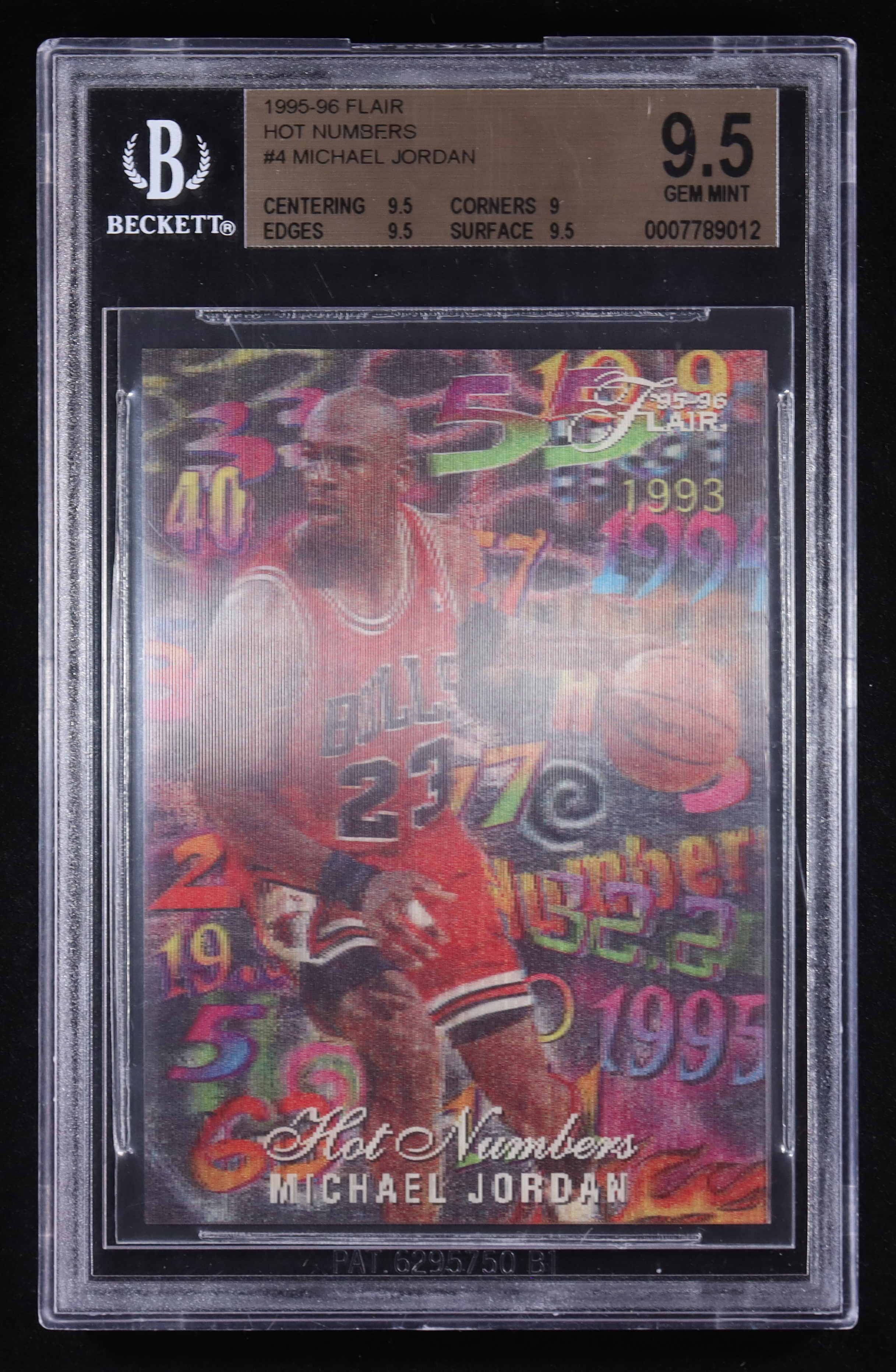 Michael Jordan 1995-96 Flair Hot Numbers #4 (BGS 9.5) at PristineAuction.com Michael Jordan 1995-96 Flair Hot Numbers #4 (BGS 9.5) at PristineAuction.com