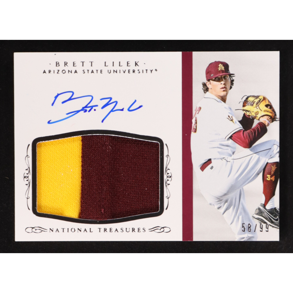 Brett Lilek 2015 Panini National Treasures Collegiate Multisport Patch Autograph #386 #58/99 at PristineAuction.com