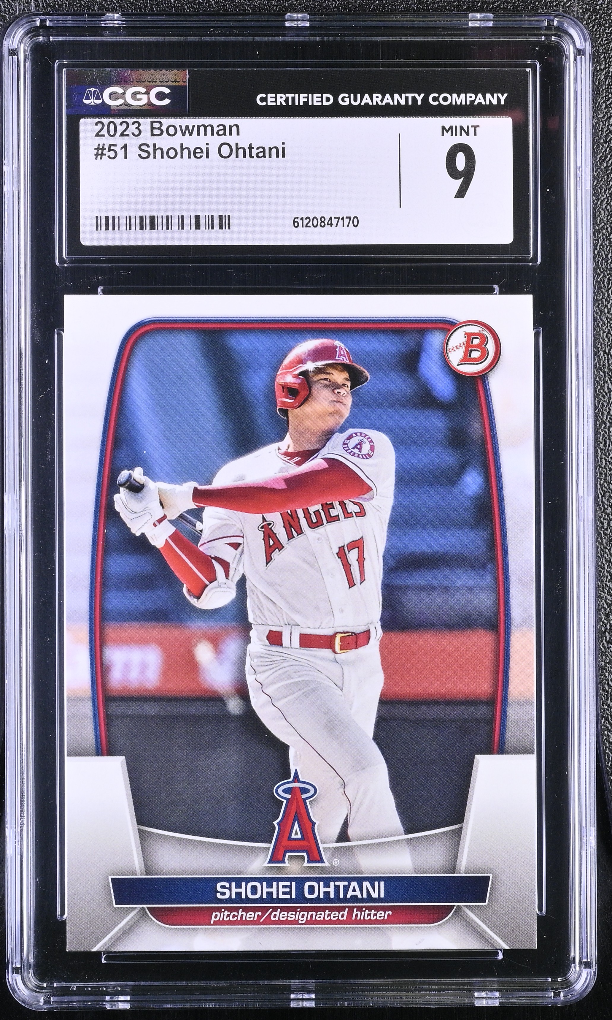 Shohei Ohtani 2023 Bowman #51 (CGC 9) at PristineAuction.com Shohei Ohtani 2023 Bowman #51 (CGC 9) at PristineAuction.com
