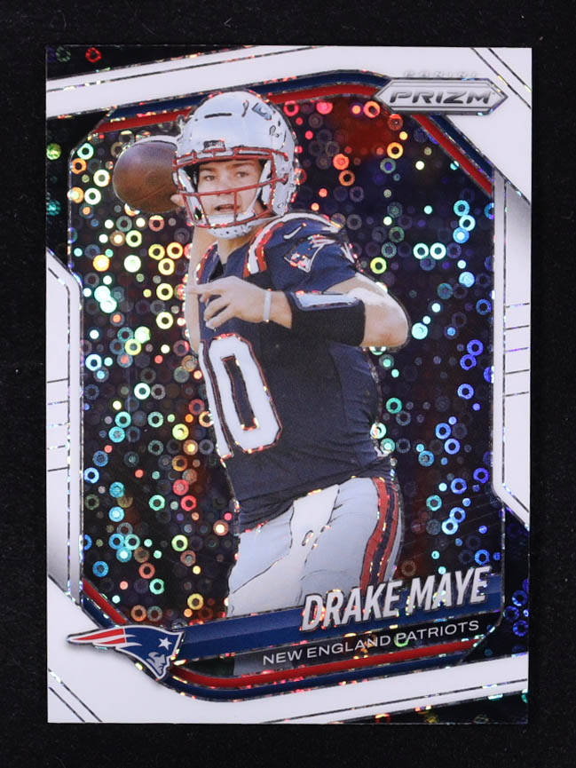 Drake Maye 2025 Panini Prizm Prizms White Disco #165 at PristineAuction.com Drake Maye 2025 Panini Prizm Prizms White Disco #165 at PristineAuction.com